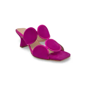 12601 Fuchsia Retro Suede Mule