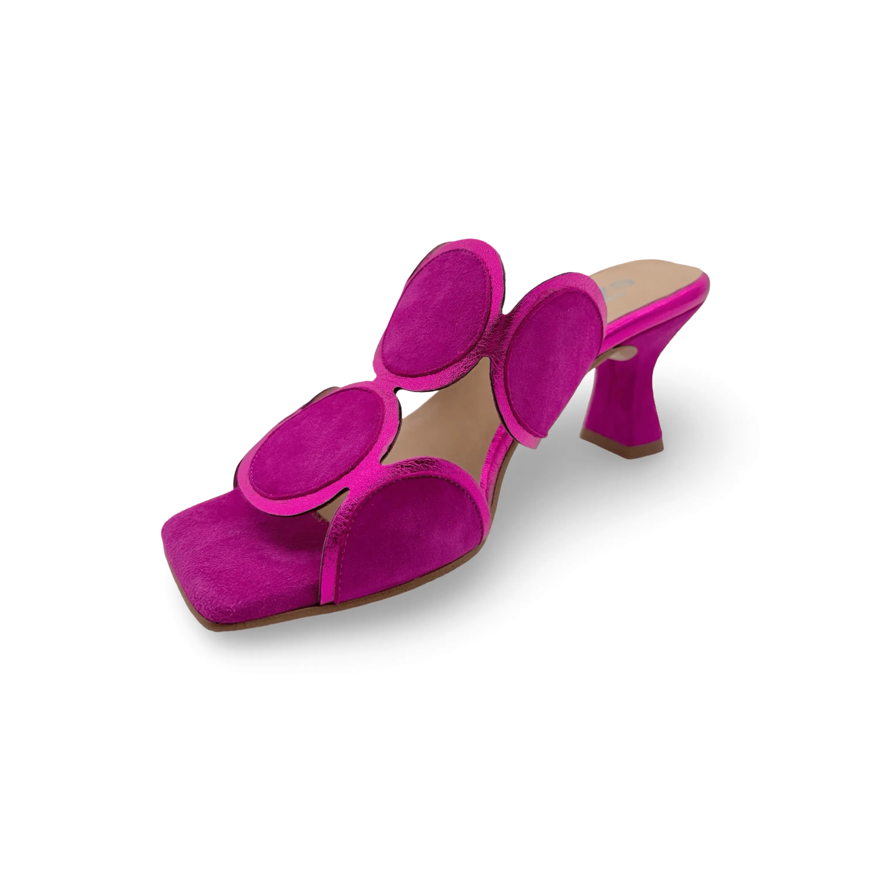 12601 Fuchsia Retro Suede Mule