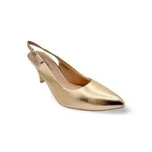 745045F Gold Slingback Pump