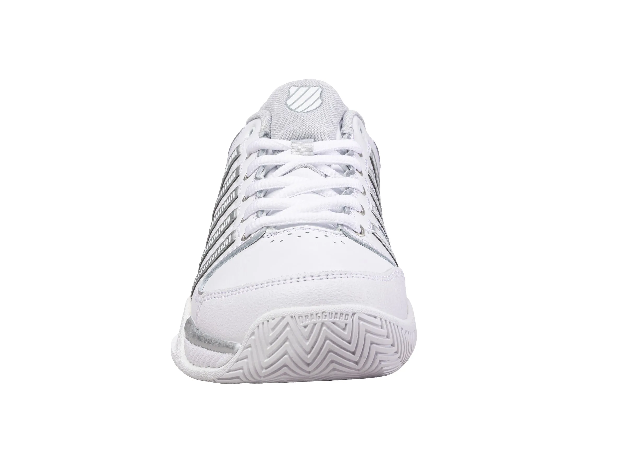 93379-107-M | WOMENS HYPERCOURT EXPRESS LEATHER | WHITE/SILVER/GLACIER GRAY