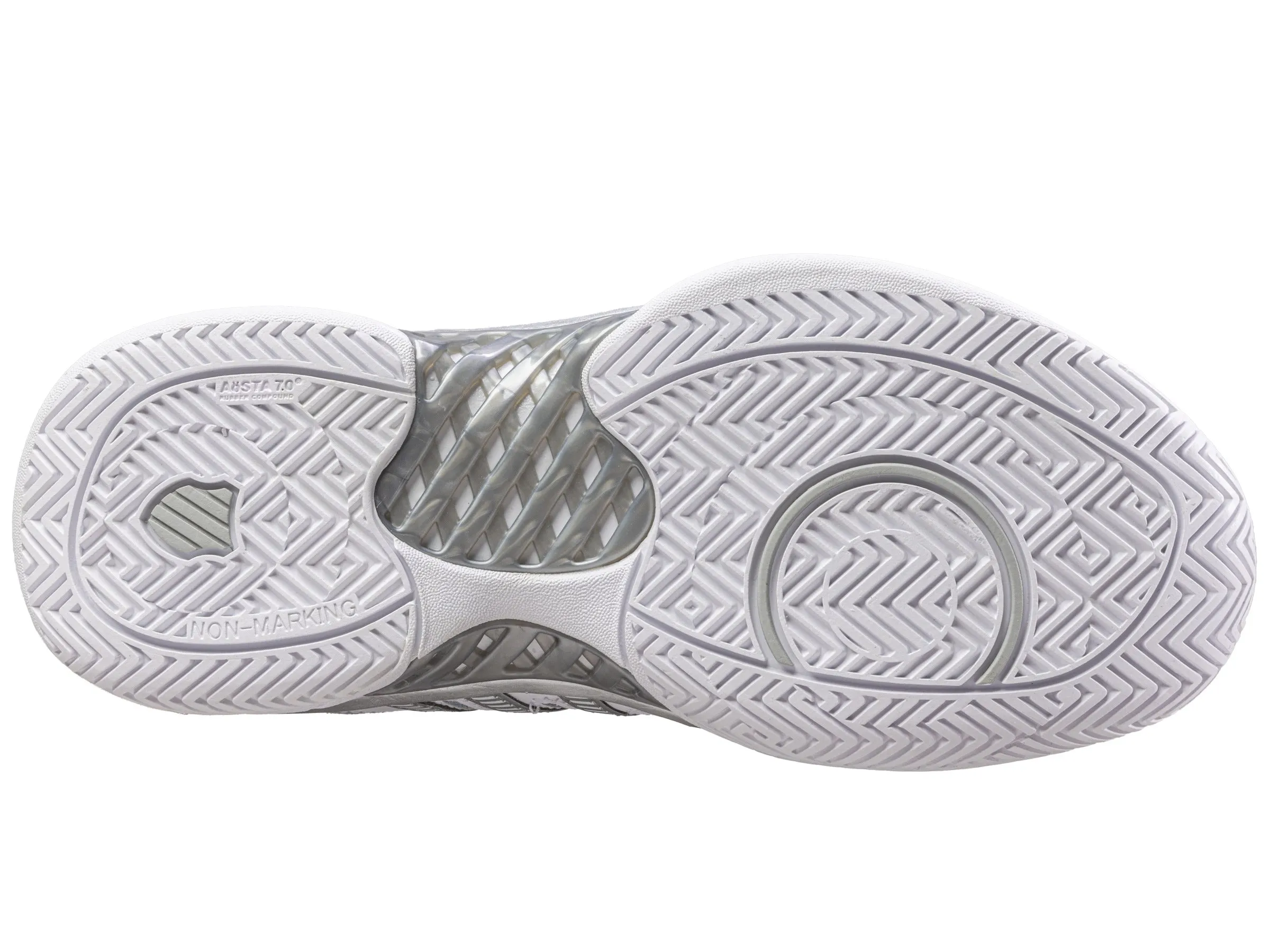 93379-107-M | WOMENS HYPERCOURT EXPRESS LEATHER | WHITE/SILVER/GLACIER GRAY
