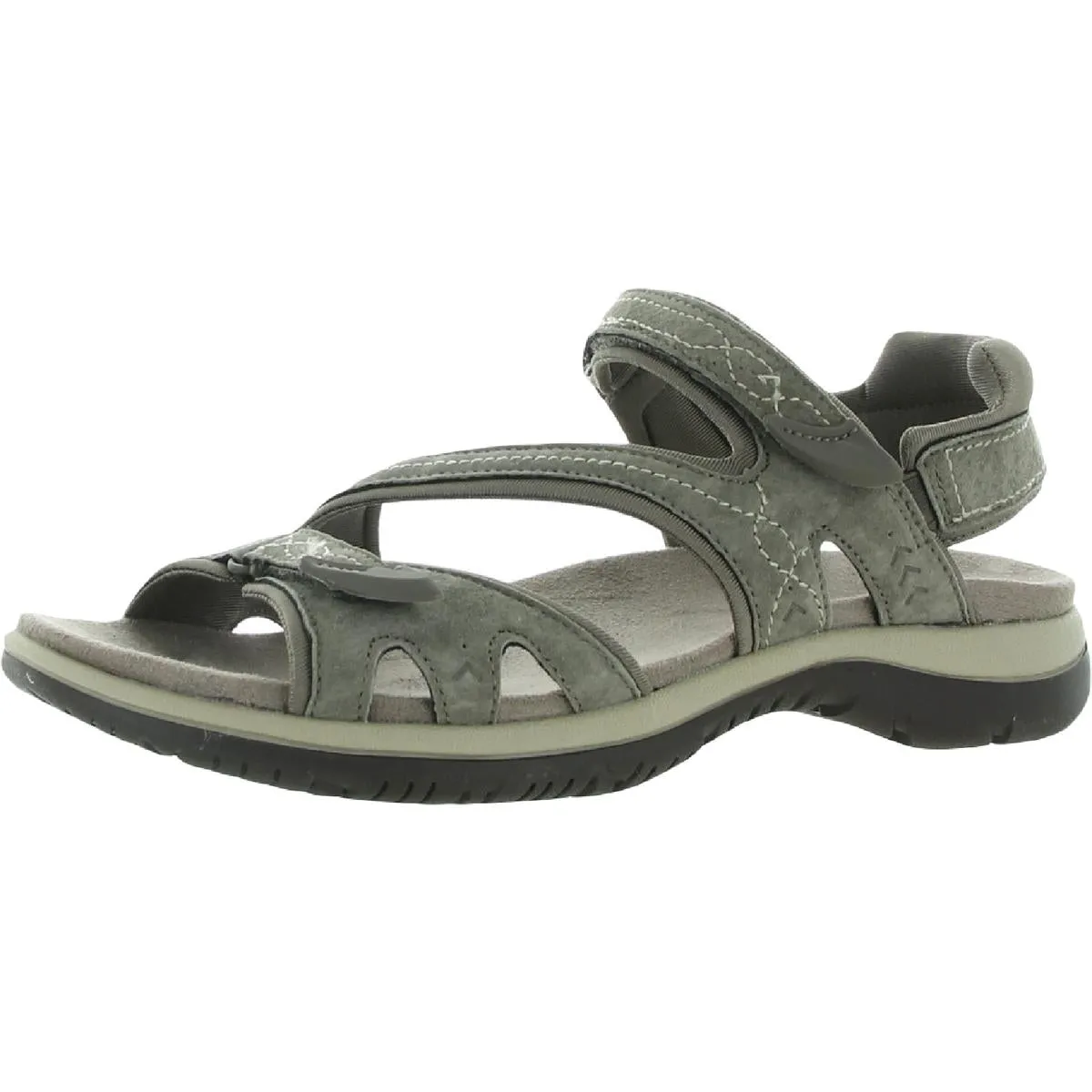 Adelle Womens Leather Padded Insole Flat Sandals