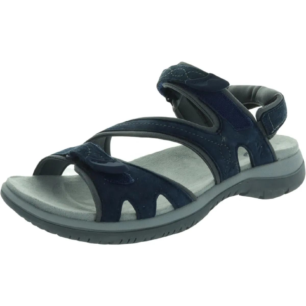 Adelle Womens Leather Padded Insole Flat Sandals