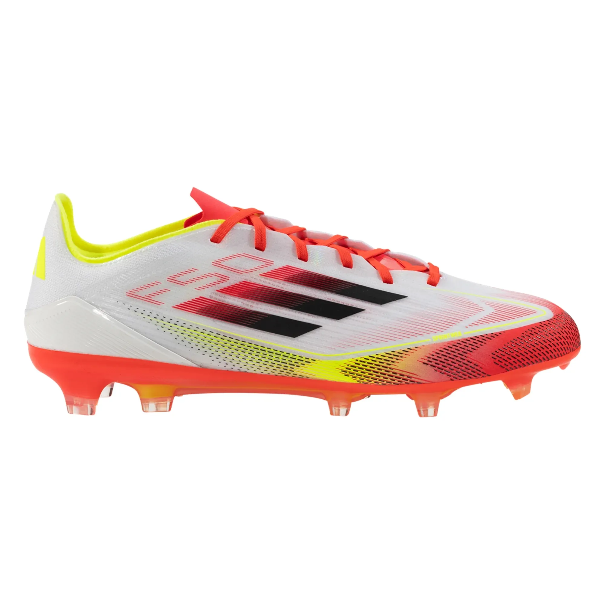 adidas F50 Pro FG Soccer Cleats (White/Black/Yellow)