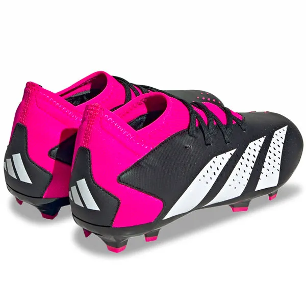 adidas Jr. Predator Accuracy.3 Firm Ground Soccer Cleats (Core Black/Team Shock Pink)