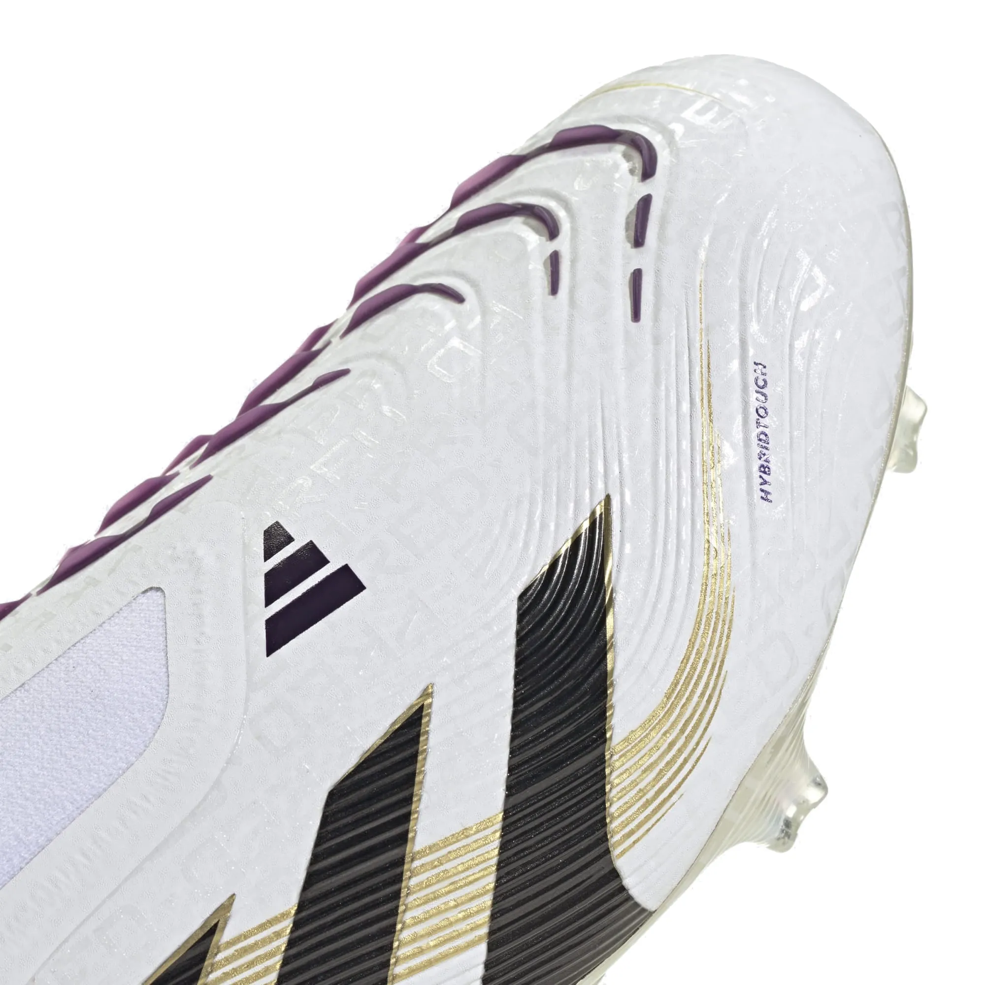 adidas Predator Elite Laceless Firm Ground Soccer Cleats (White/Black/Gold Metallic)