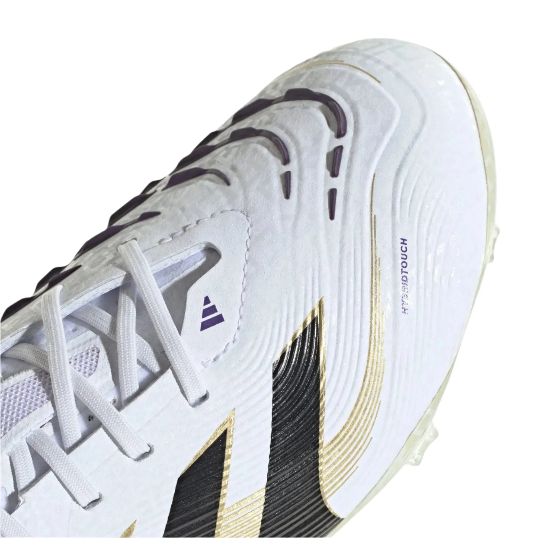 adidas Youth Jr. Predator Elite Junior Firm Ground Cleats (White/Black/Gold Metallic)