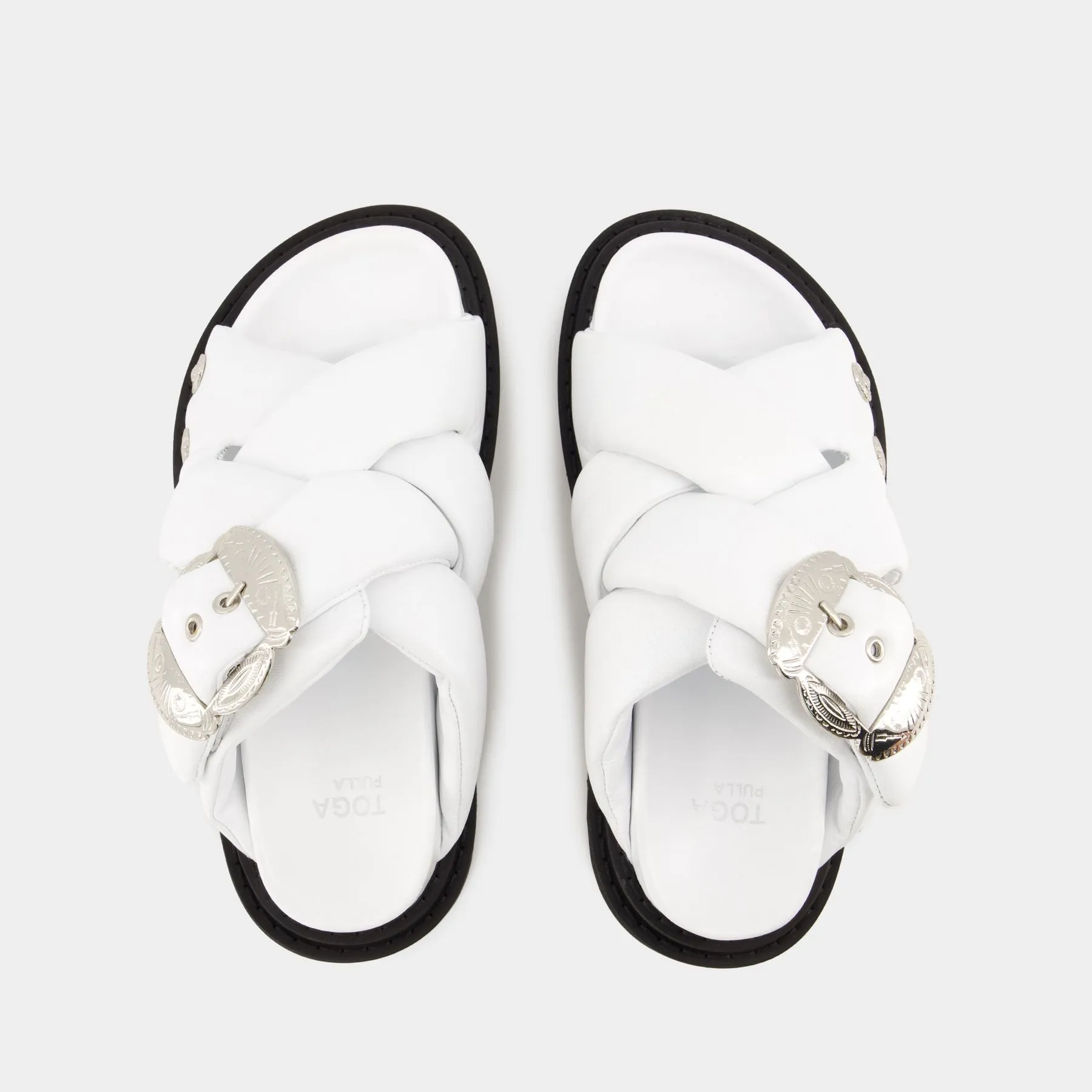 Aj1317 Sandals - Toga Pulla - Leather - White