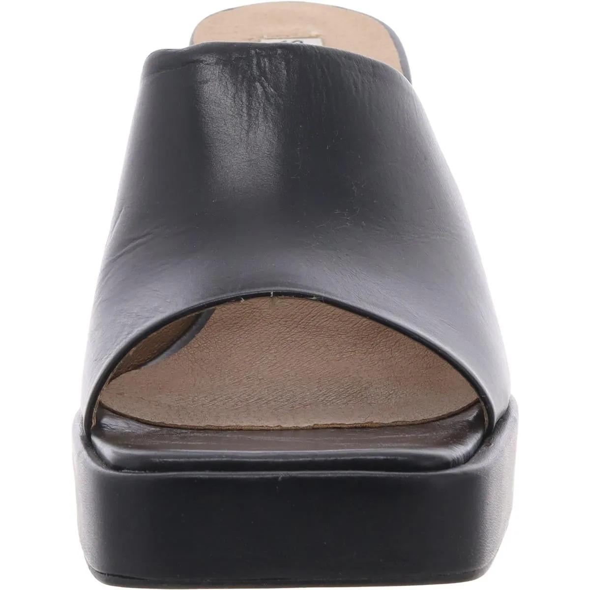 Alex Womens Solid Leather Block Heel