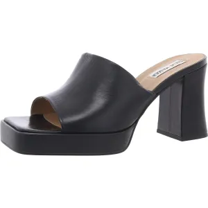 Alex Womens Solid Leather Block Heel