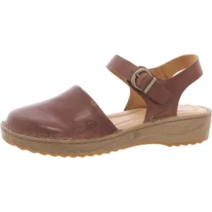 Alianna Womens Buckle Leather Ankle Strap