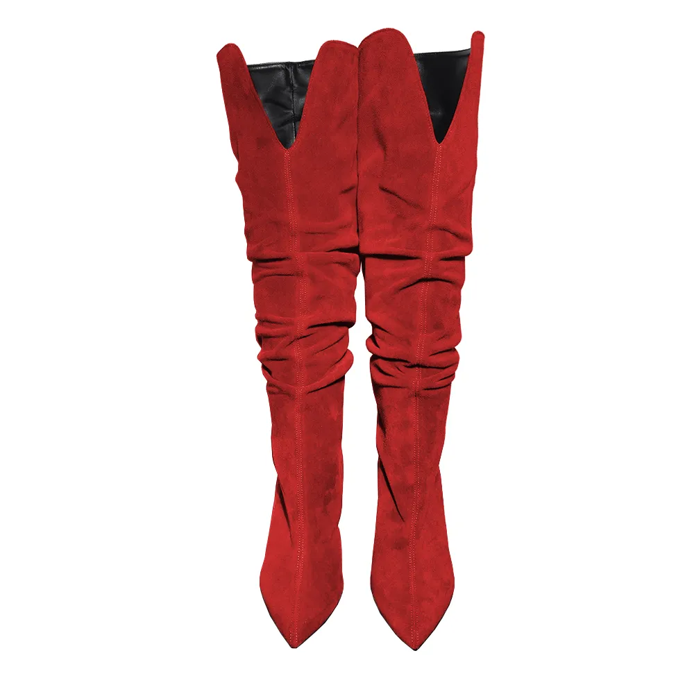 ALICIA RED SUEDE