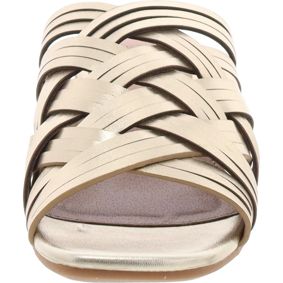 Alluvia Womens Man Made Slip On Slide Sandals