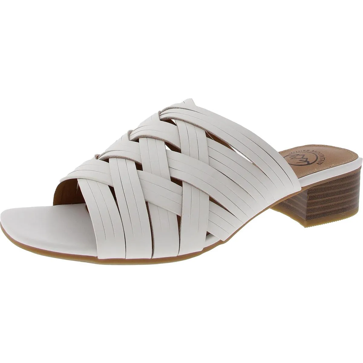 Alluvia Womens Man Made Slip On Slide Sandals
