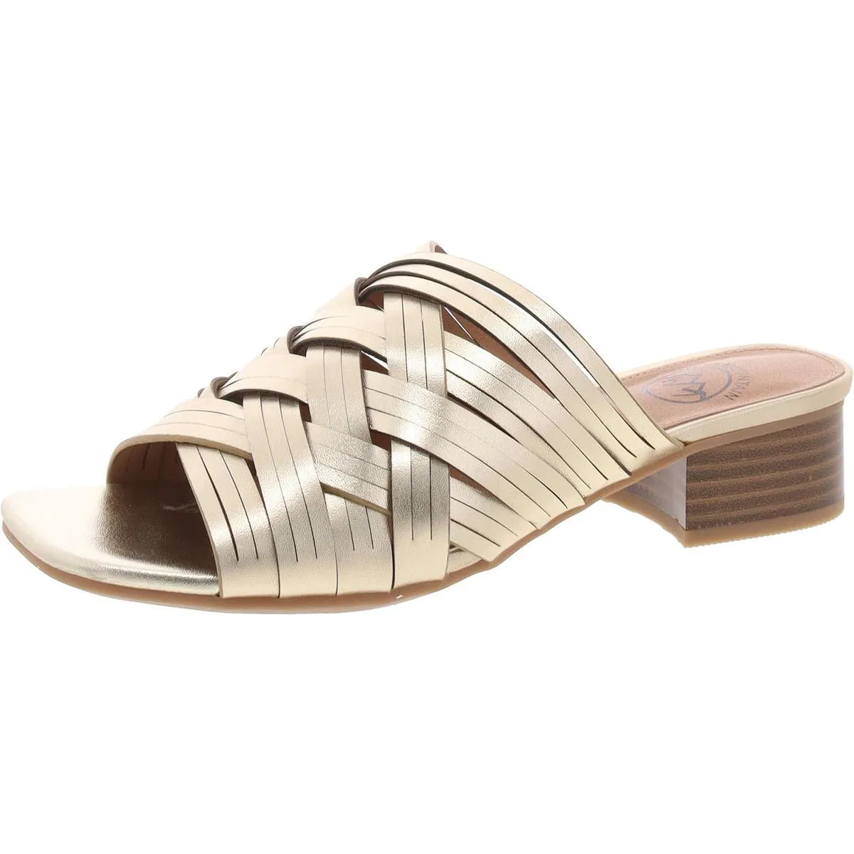 Alluvia Womens Man Made Slip On Slide Sandals