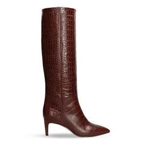AMBRA PRINT CROC BROWN