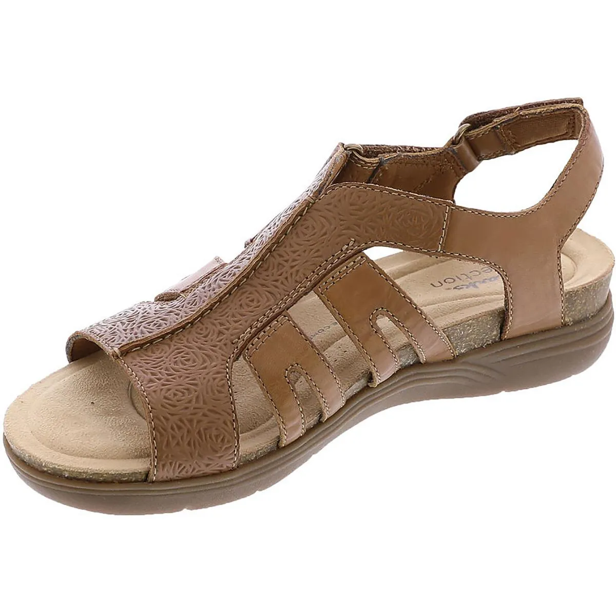 April Belle Womens Leather Casual Strappy Sandals