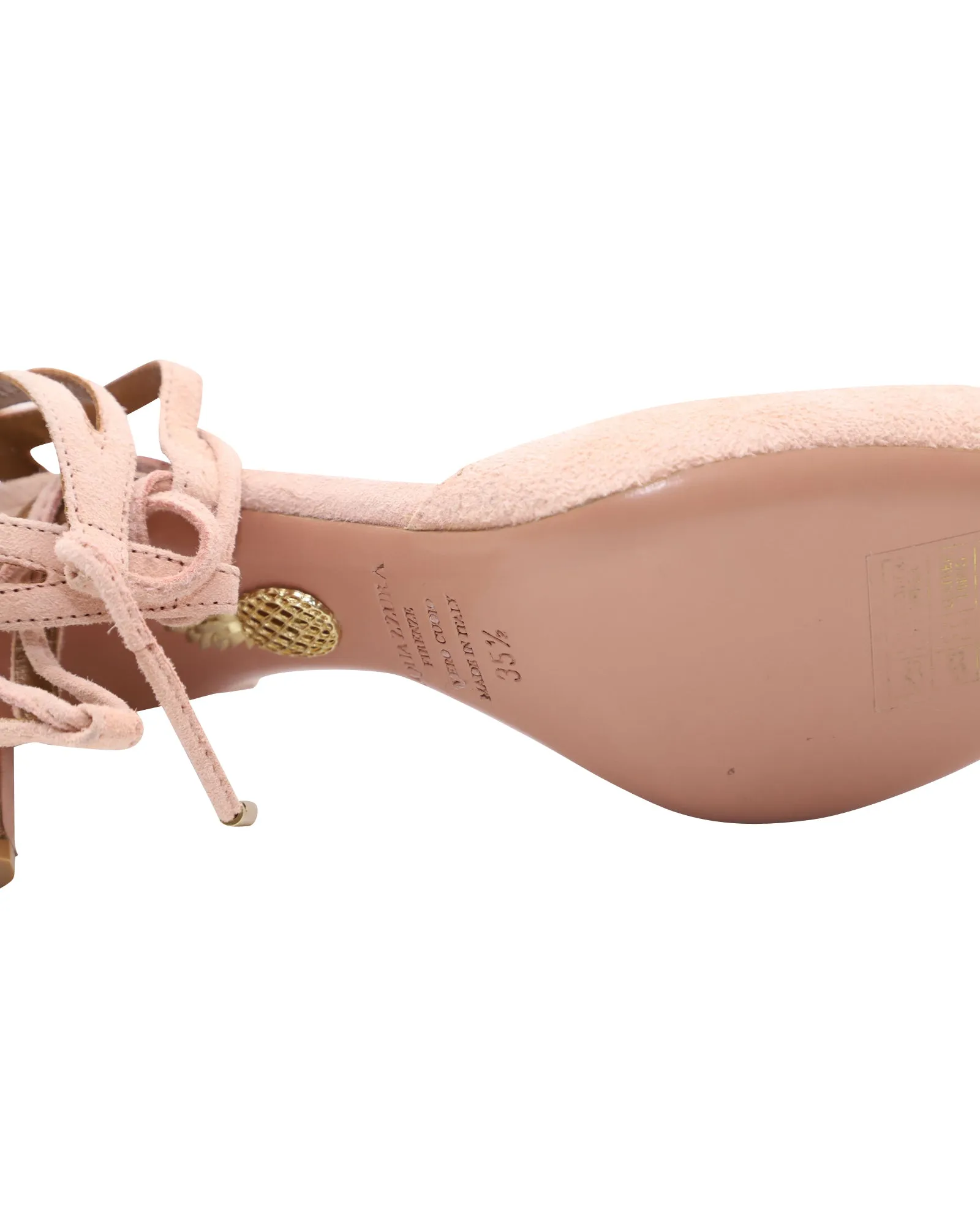 Aquazzura Amanda 75 Pumps in Pink Leather