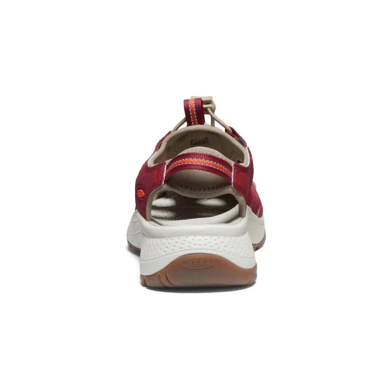 Astoria West Fisherwoman Leather Sandal In Merlot / Scarlet Ibis