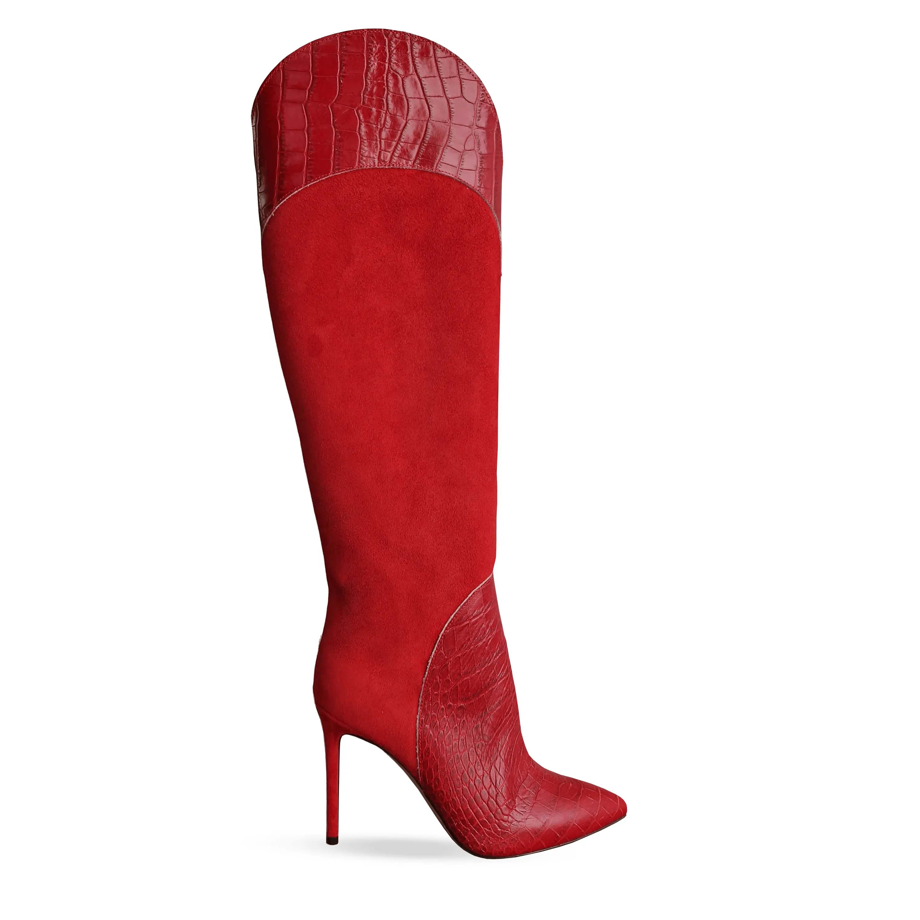 AUDREY PRINT CROC RED