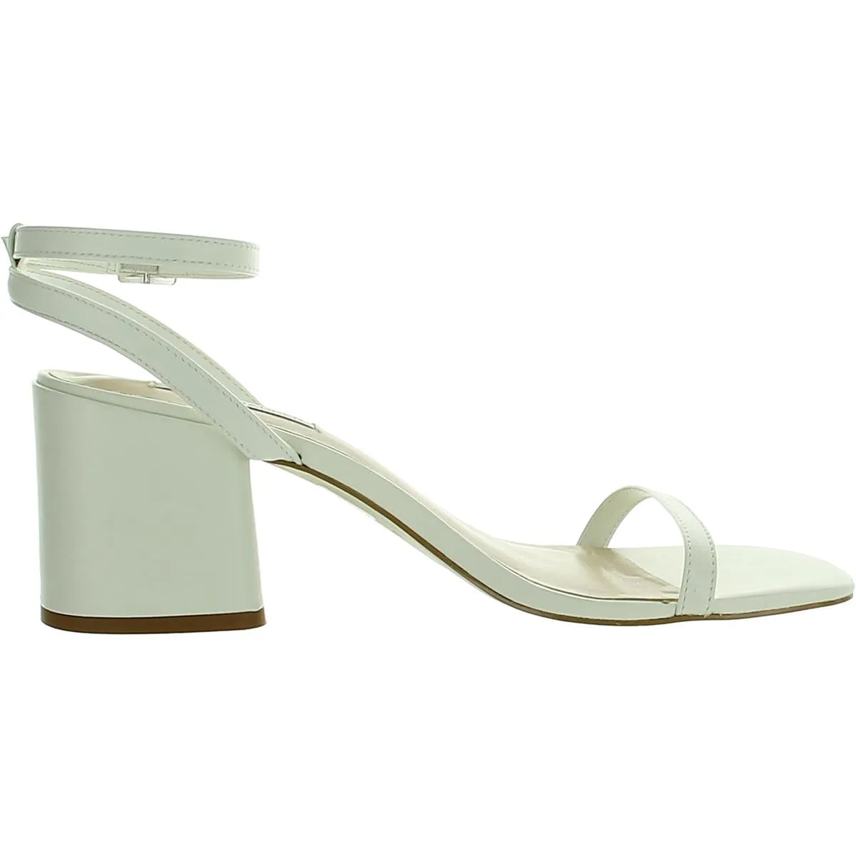 Audrina Womens Leather Block Heel Slingback Sandals