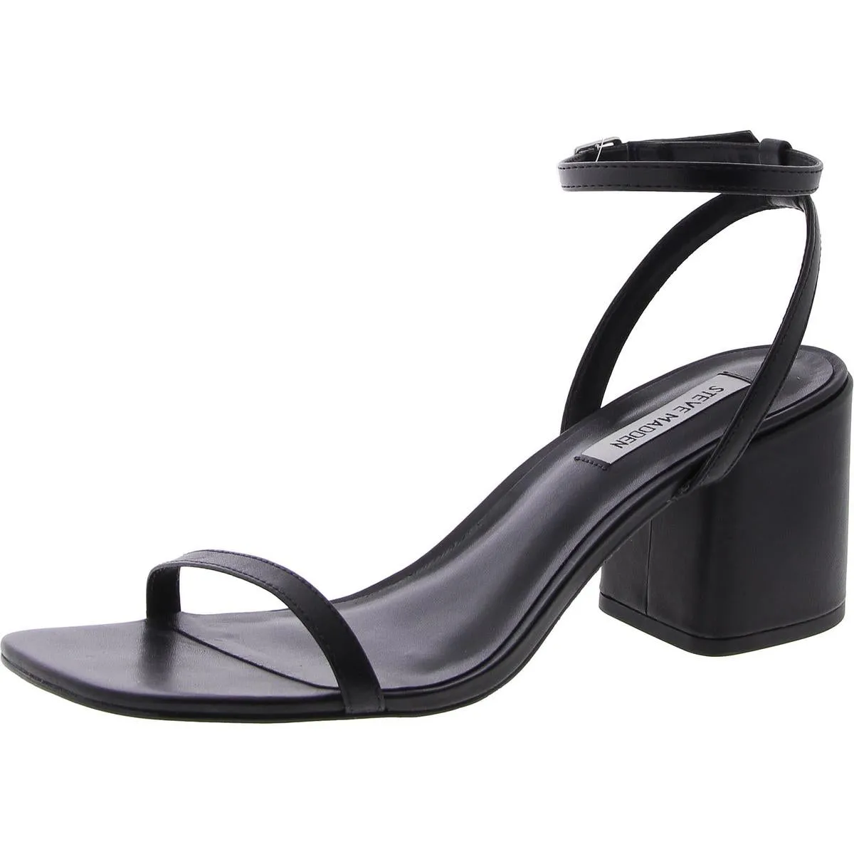 Audrina Womens Leather Block Heel Slingback Sandals
