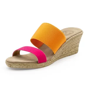 Backless Cooper Wedge In Orange