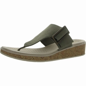 Bay Womens Open Toe Slip On Wedge Sandals