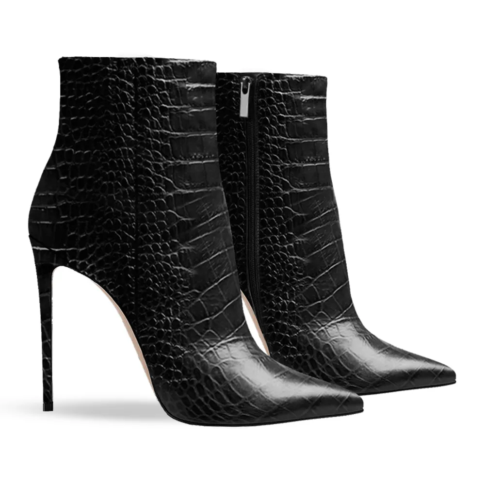 BEATRICE PRINT CROC BLACK