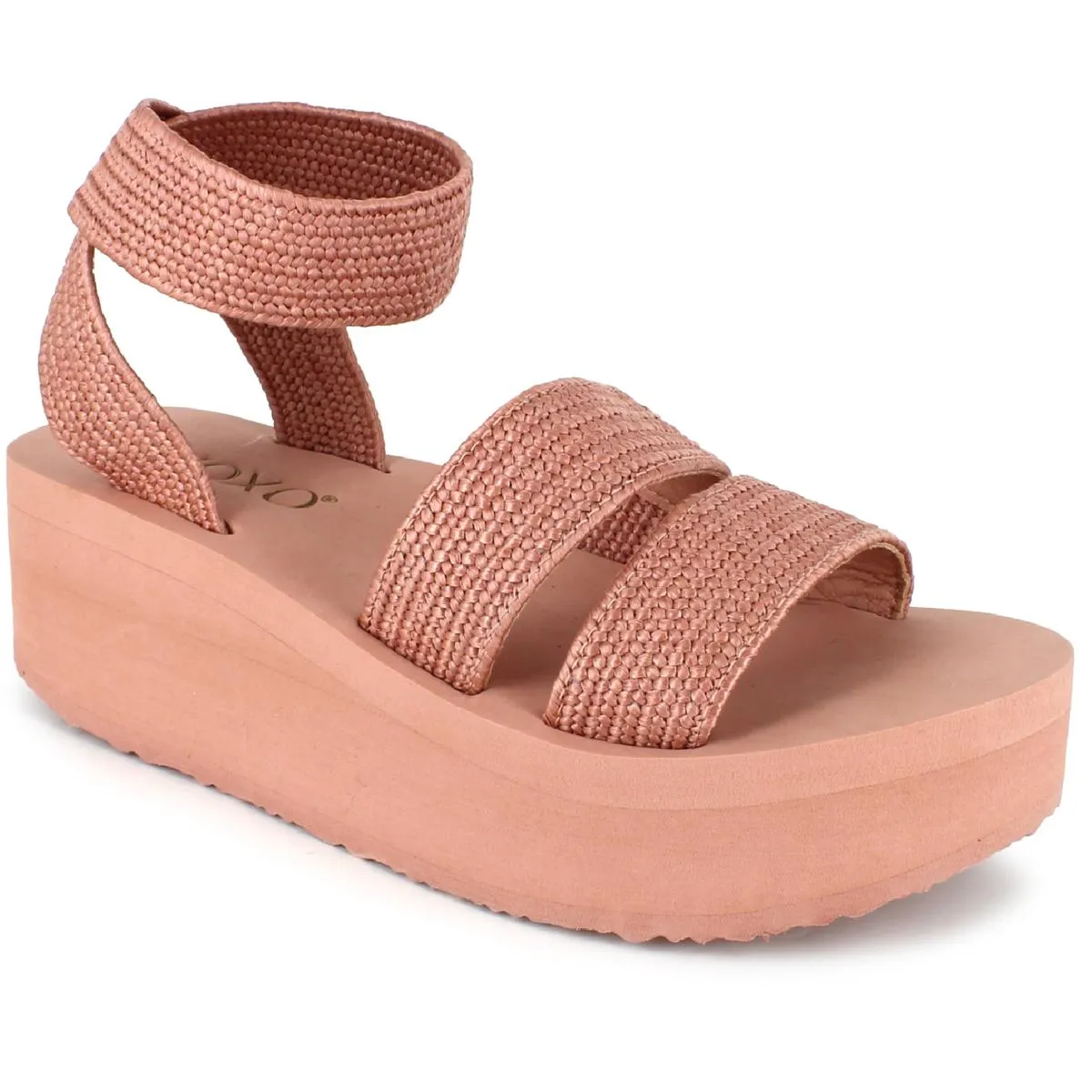 Bill Womens Woven Open Toe Flatform Sandals