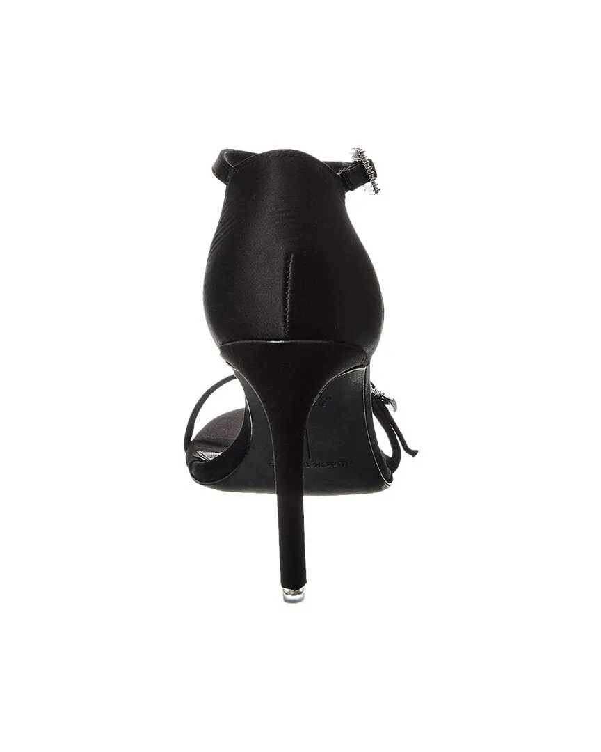 Black Suede Studio Lila Satin Sandal