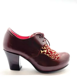 Bois - Wine swirl Lace up heel