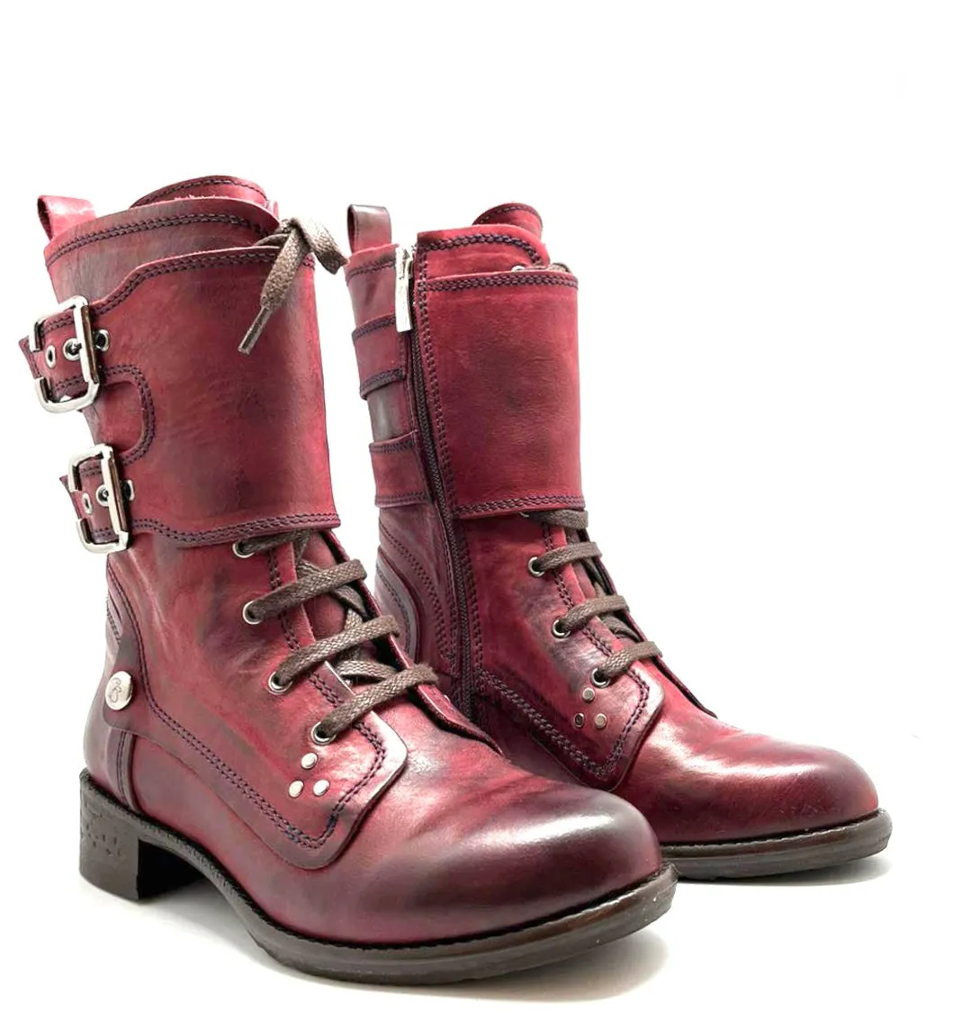 Bon Amie -lace up ankle boot wine navy