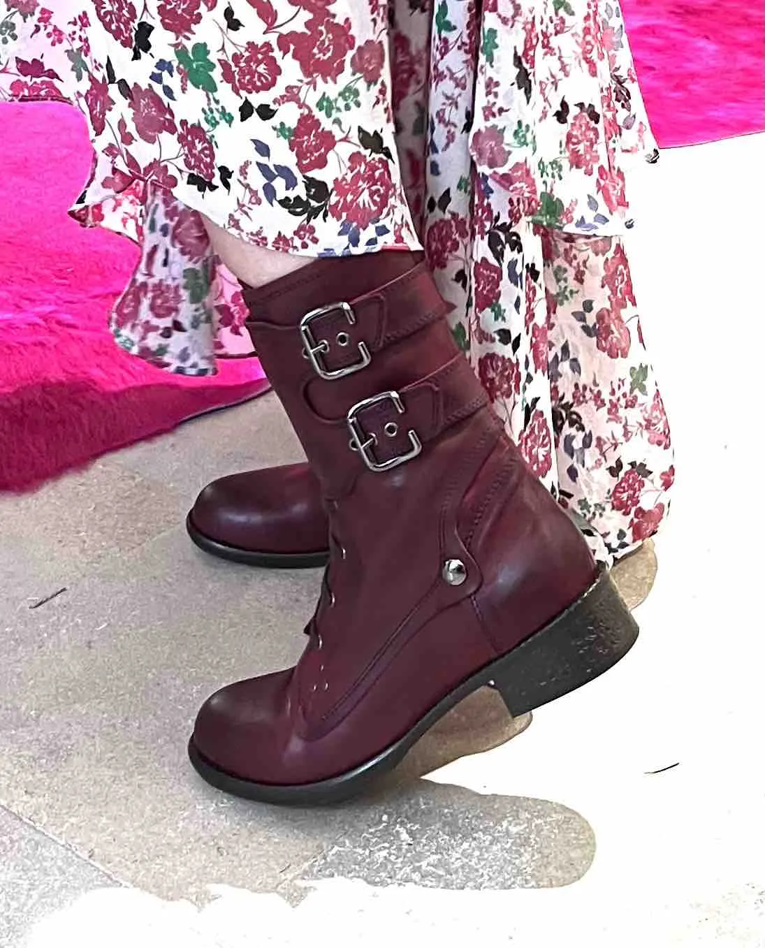 Bon Amie -lace up ankle boot wine navy