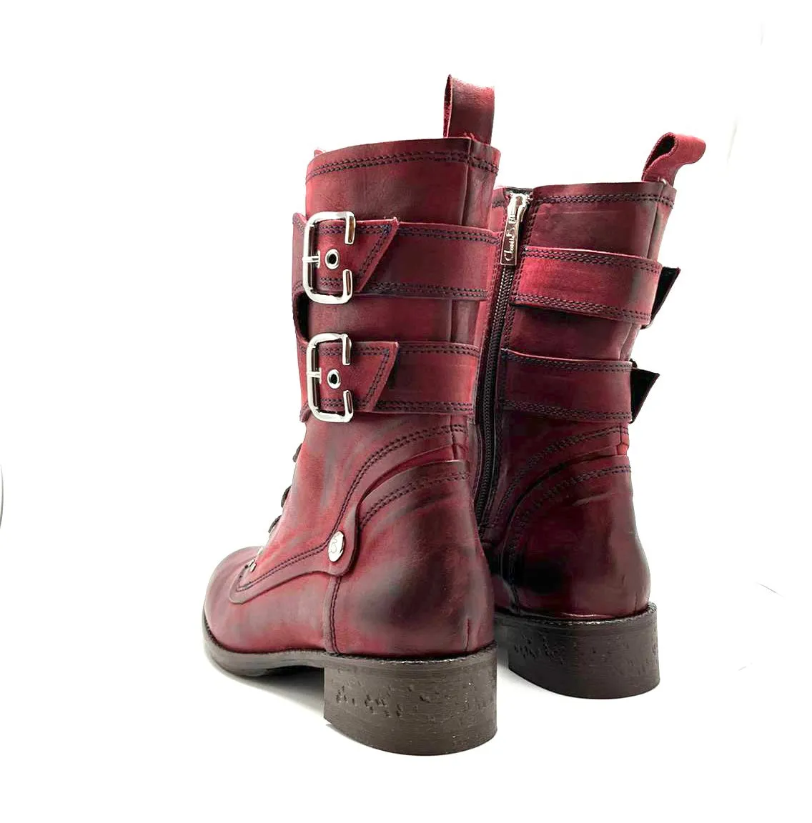 Bon Amie -lace up ankle boot wine navy