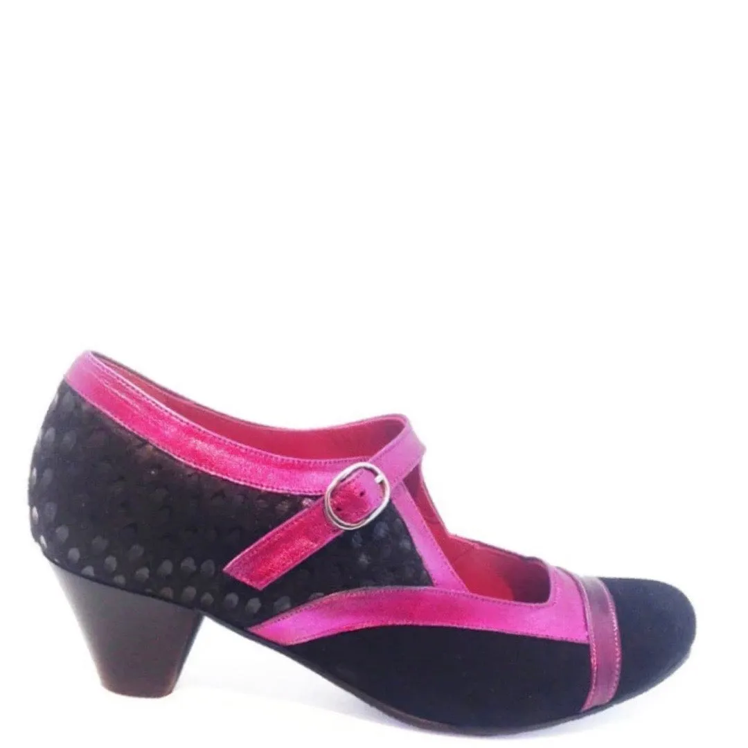 Bouquet - Black Fuchsia shoe- Last pairs- 35 and 42
