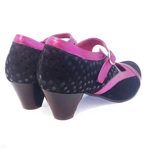 Bouquet - Black Fuchsia shoe- Last pairs- 35 and 42