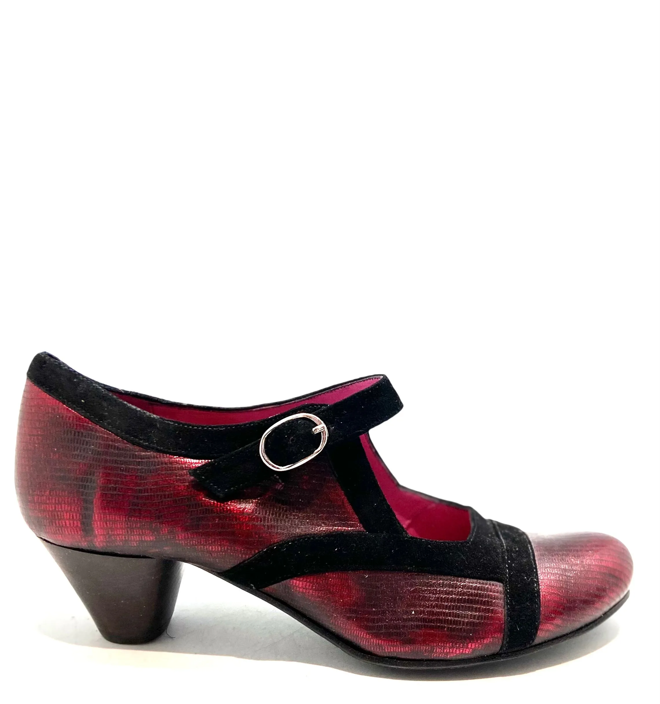 Bouquet - Red Metallic bar shoe-LAST PAIRS 36, 37 AND 40