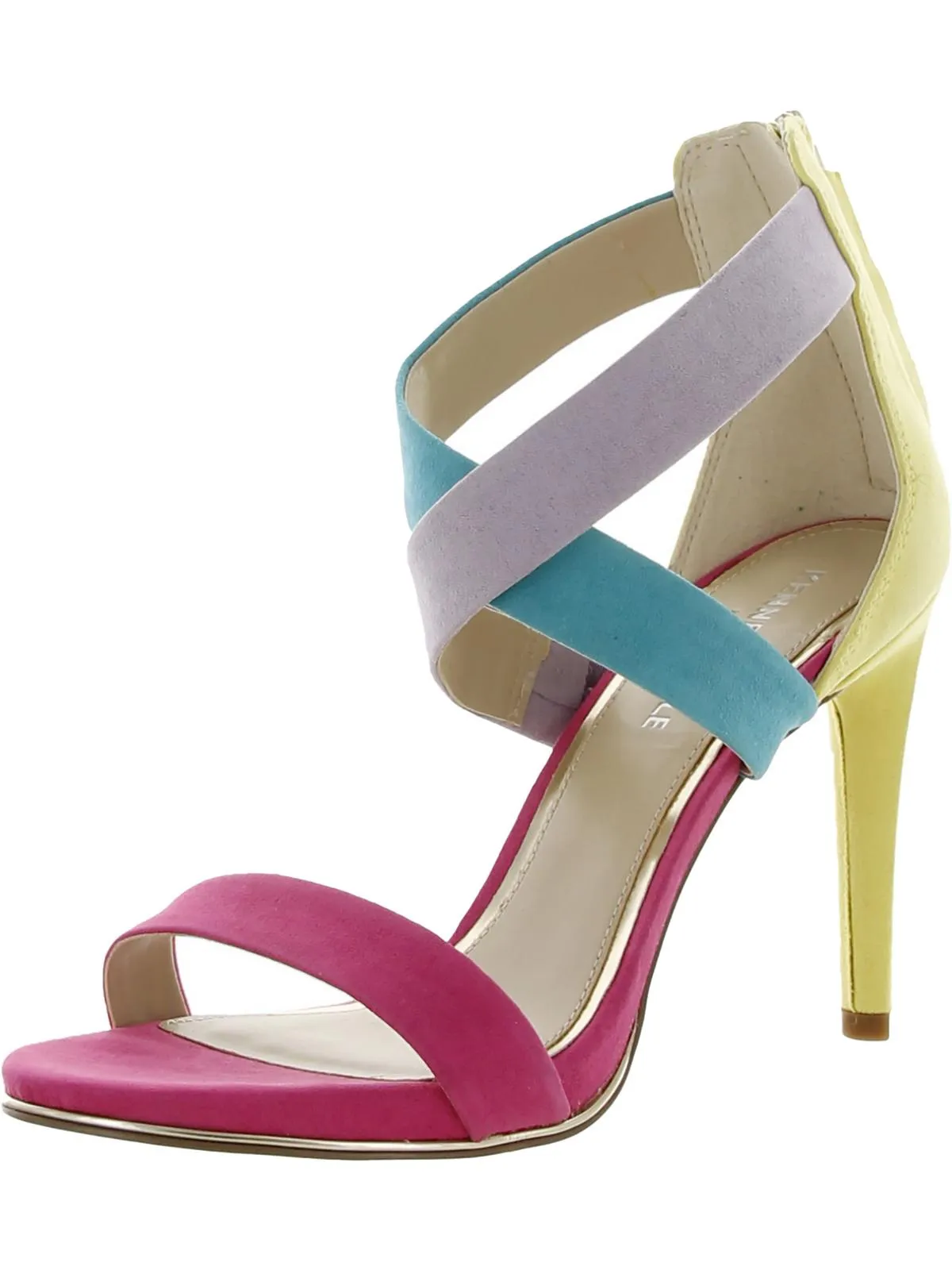 Brooke Cross Sandal Womens Zipper Open Toe Heel Sandals