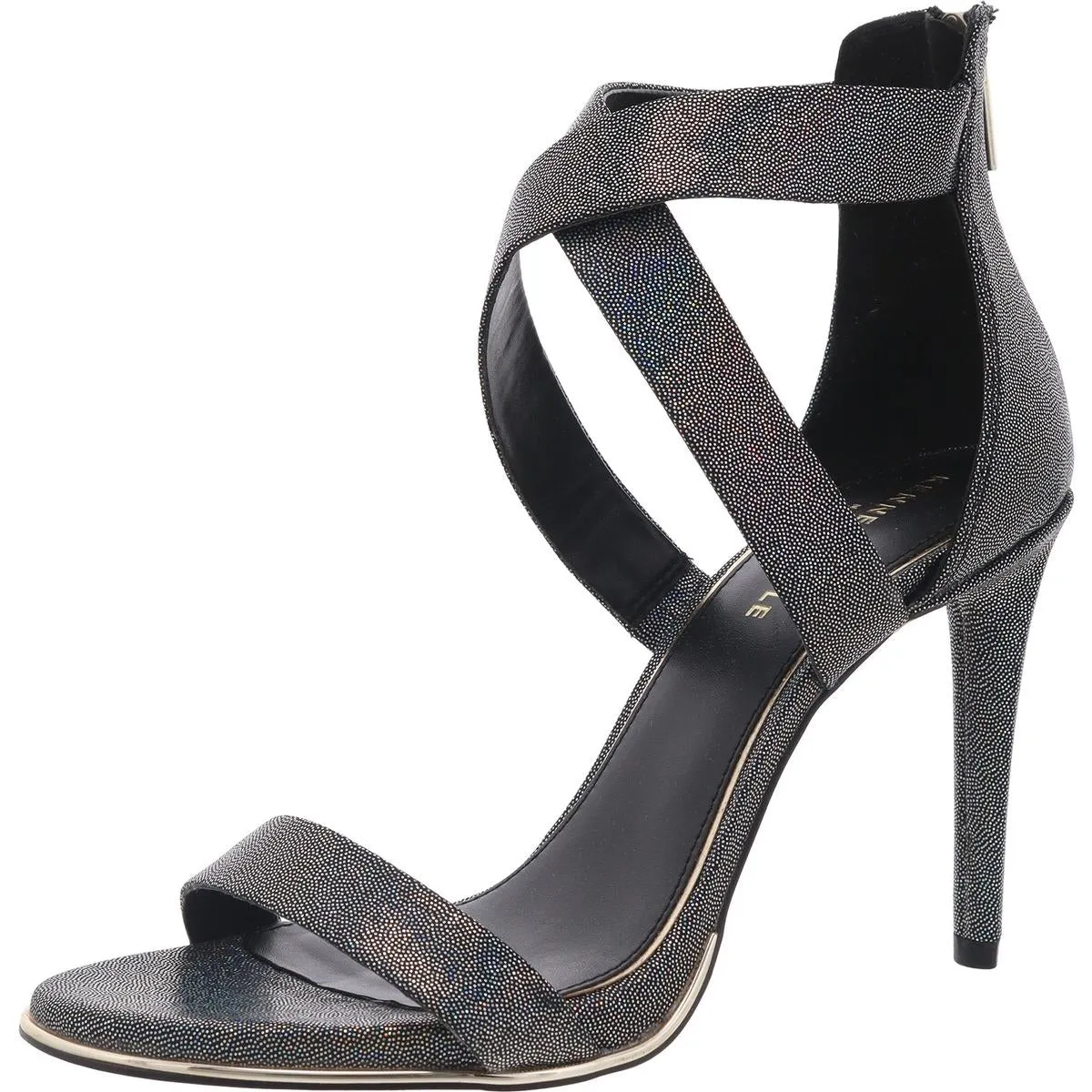 Brooke Cross Sandal Womens Zipper Open Toe Heel Sandals