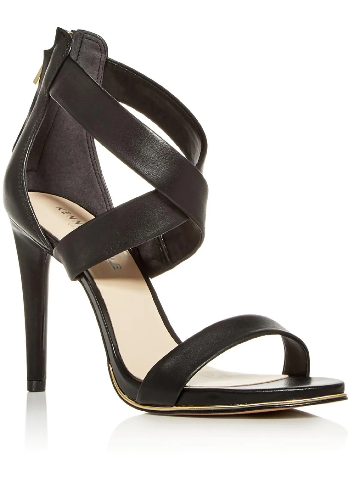 Brooke Cross Sandal Womens Zipper Open Toe Heel Sandals