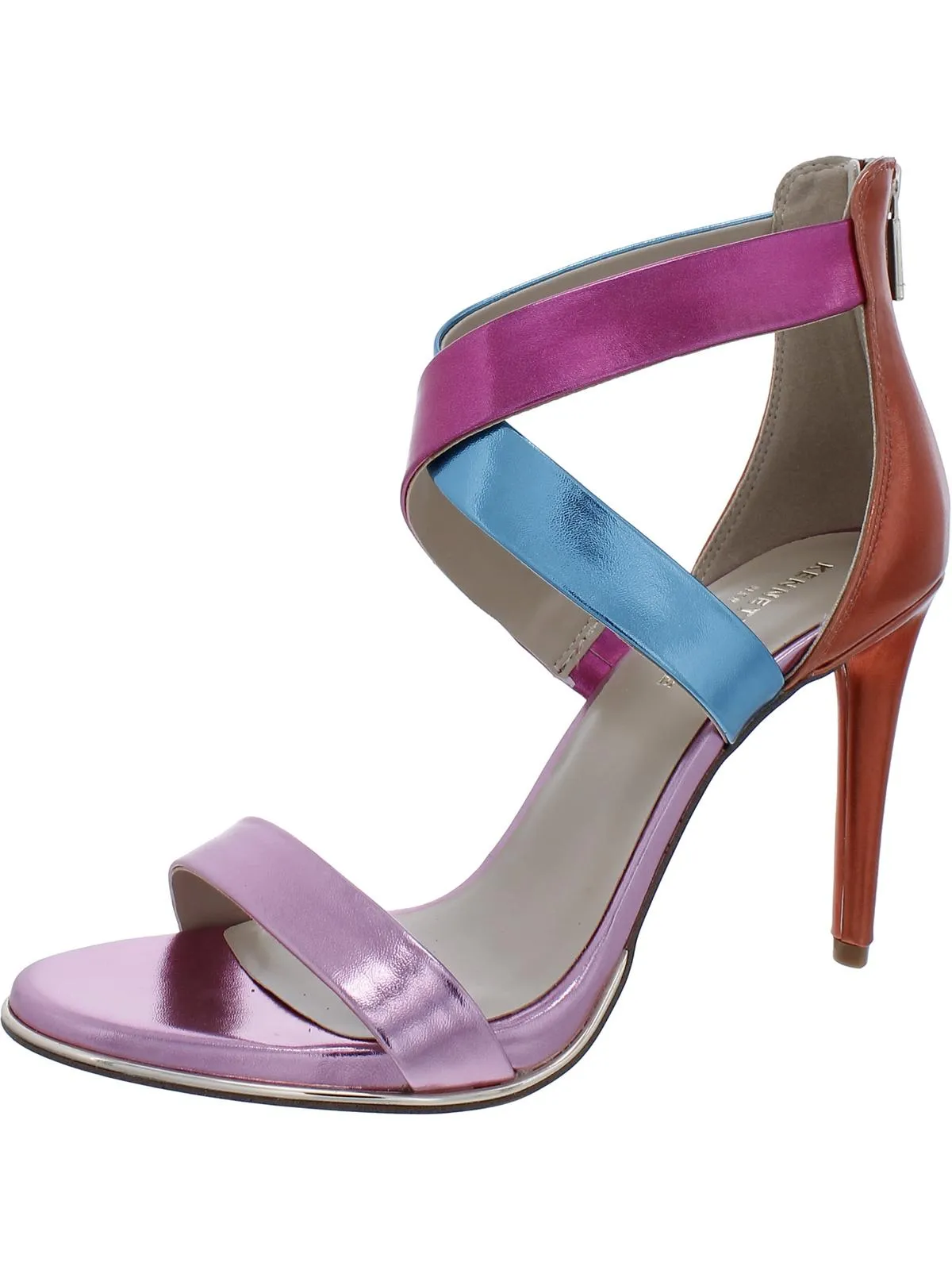 Brooke Cross Sandal Womens Zipper Open Toe Heel Sandals