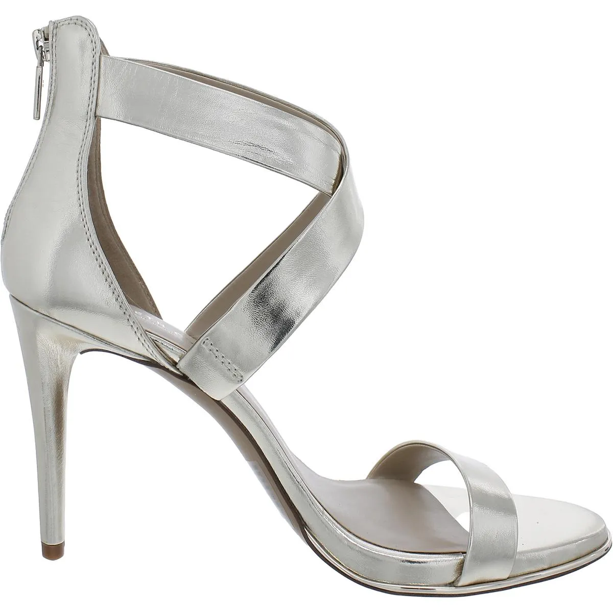 Brooke Cross Sandal Womens Zipper Open Toe Heel Sandals