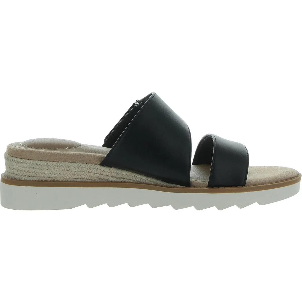 Bryerr Womens Adjustable Faux Leather Wedge Sandals