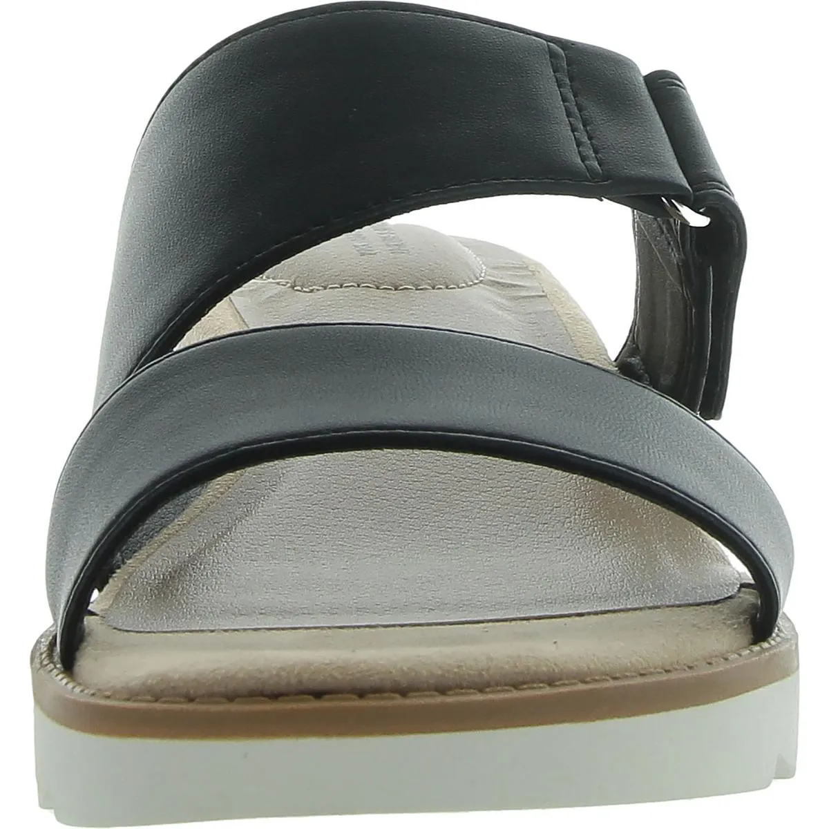 Bryerr Womens Adjustable Faux Leather Wedge Sandals