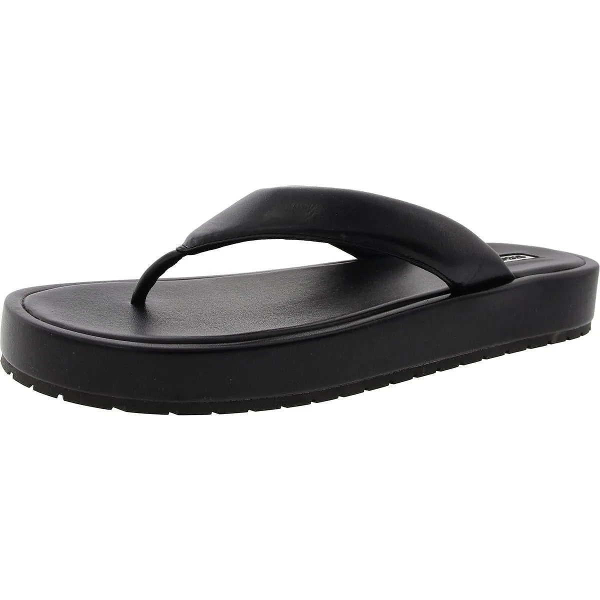 Campana Womens Padded Insole Faux Leather Thong Sandals