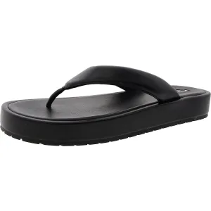 Campana Womens Padded Insole Faux Leather Thong Sandals