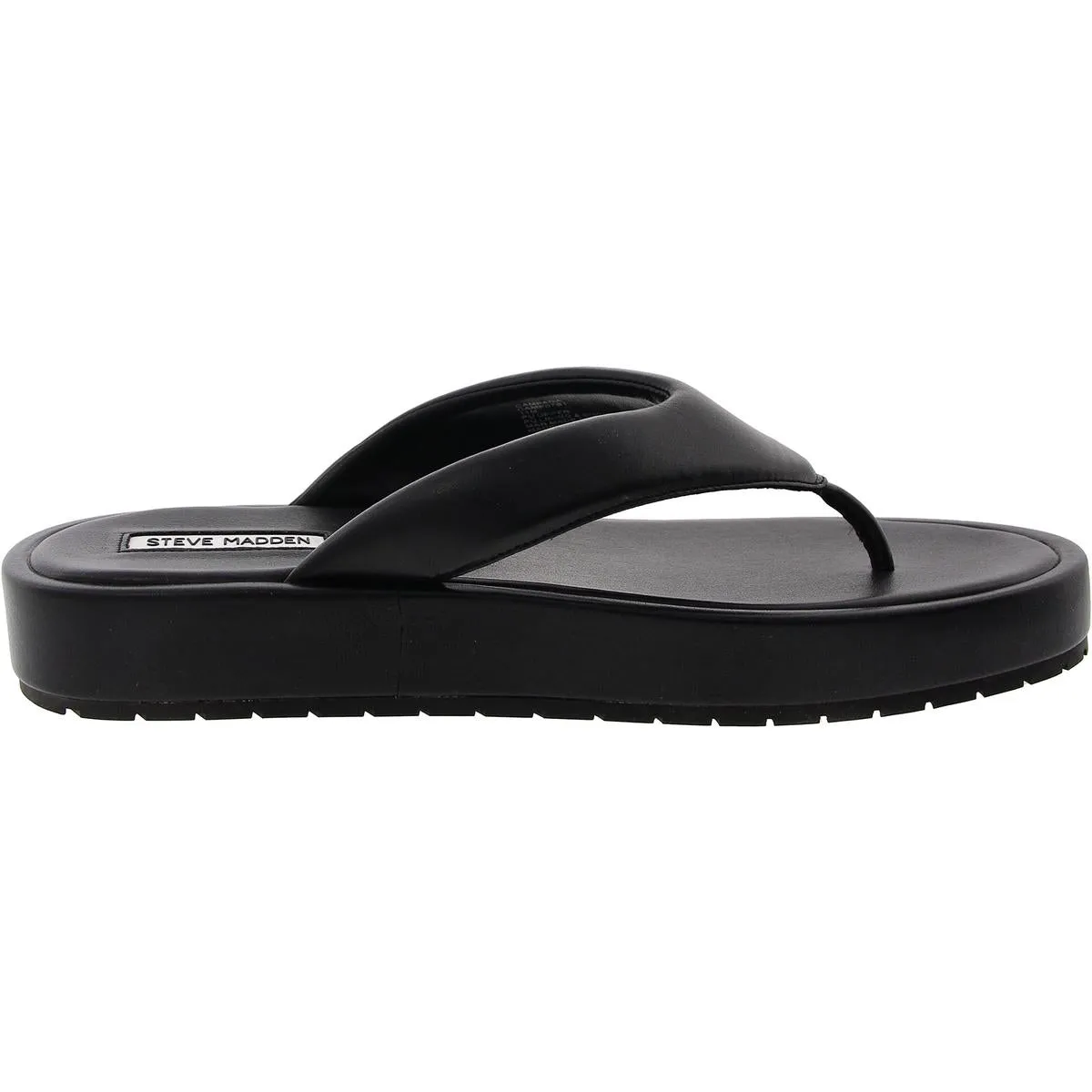 Campana Womens Padded Insole Faux Leather Thong Sandals