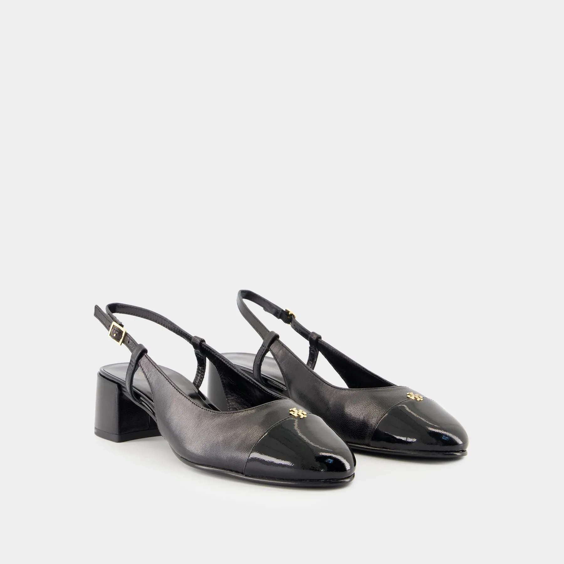 Cap Toe Sandals - Tory Burch - Leather - Black