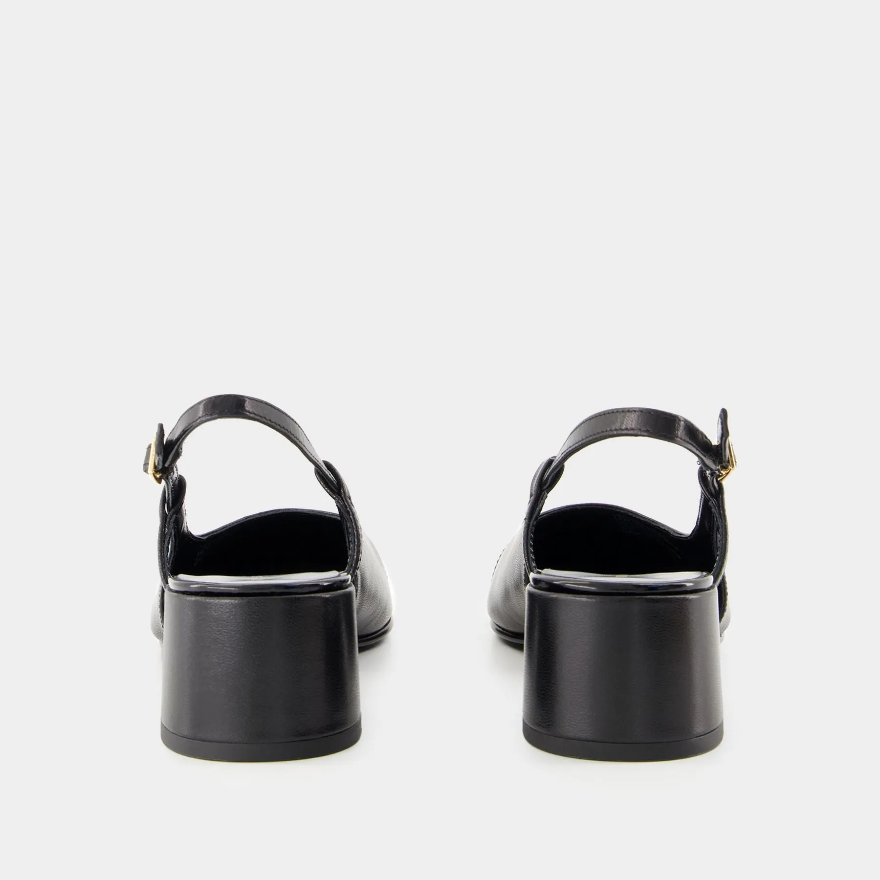 Cap Toe Sandals - Tory Burch - Leather - Black